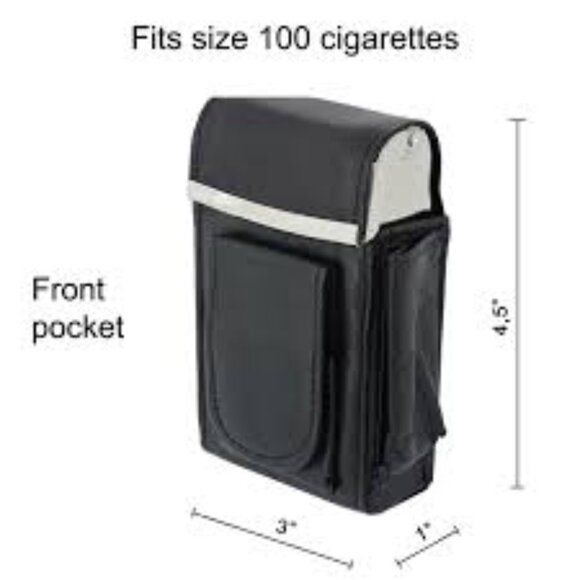 Roma Leather Cigarette Case Holder with Pocket for Lighter 92811BK 💸 - Picture 2 of 5